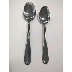Oneida SATIN FLIGHT Stainless 2 Spoons 1 Tablespoon 1 Teaspoon‎ Flatware